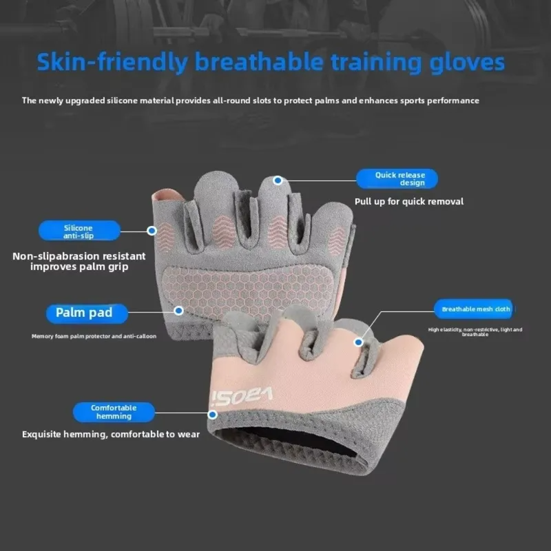Pilates Yoga Aerial - Guantes Deportivos Transpirables Antideslizantes de Cuatro