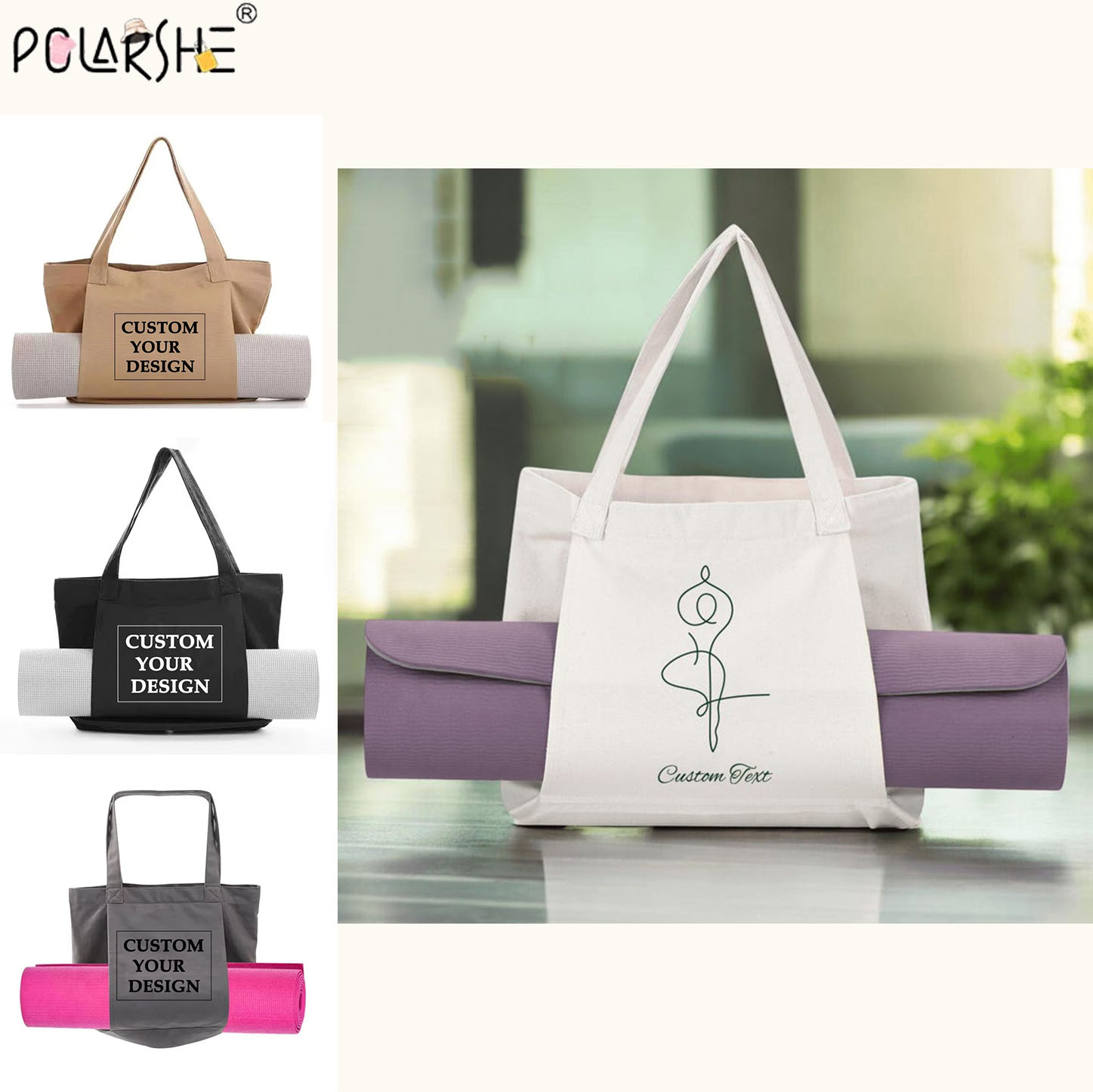 Yoga Mat Bag Carrier - Bolsa de mano personalizada para esterilla