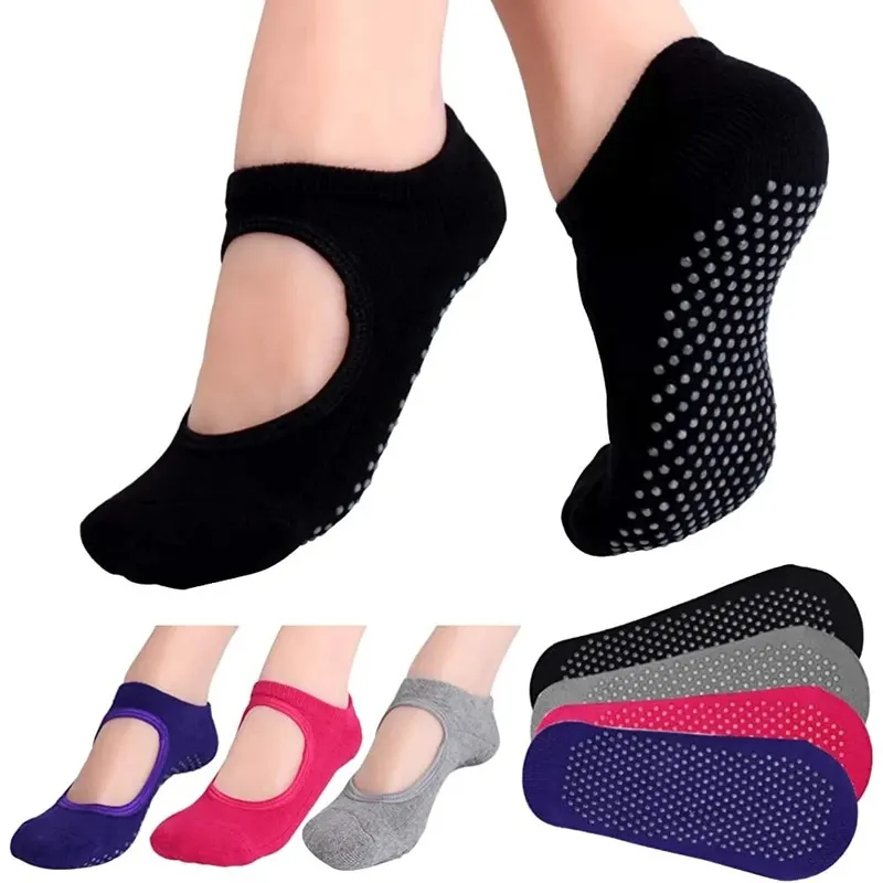 Pilates Yoga Ballet - Calcetines de Yoga Antideslizantes sin Talón