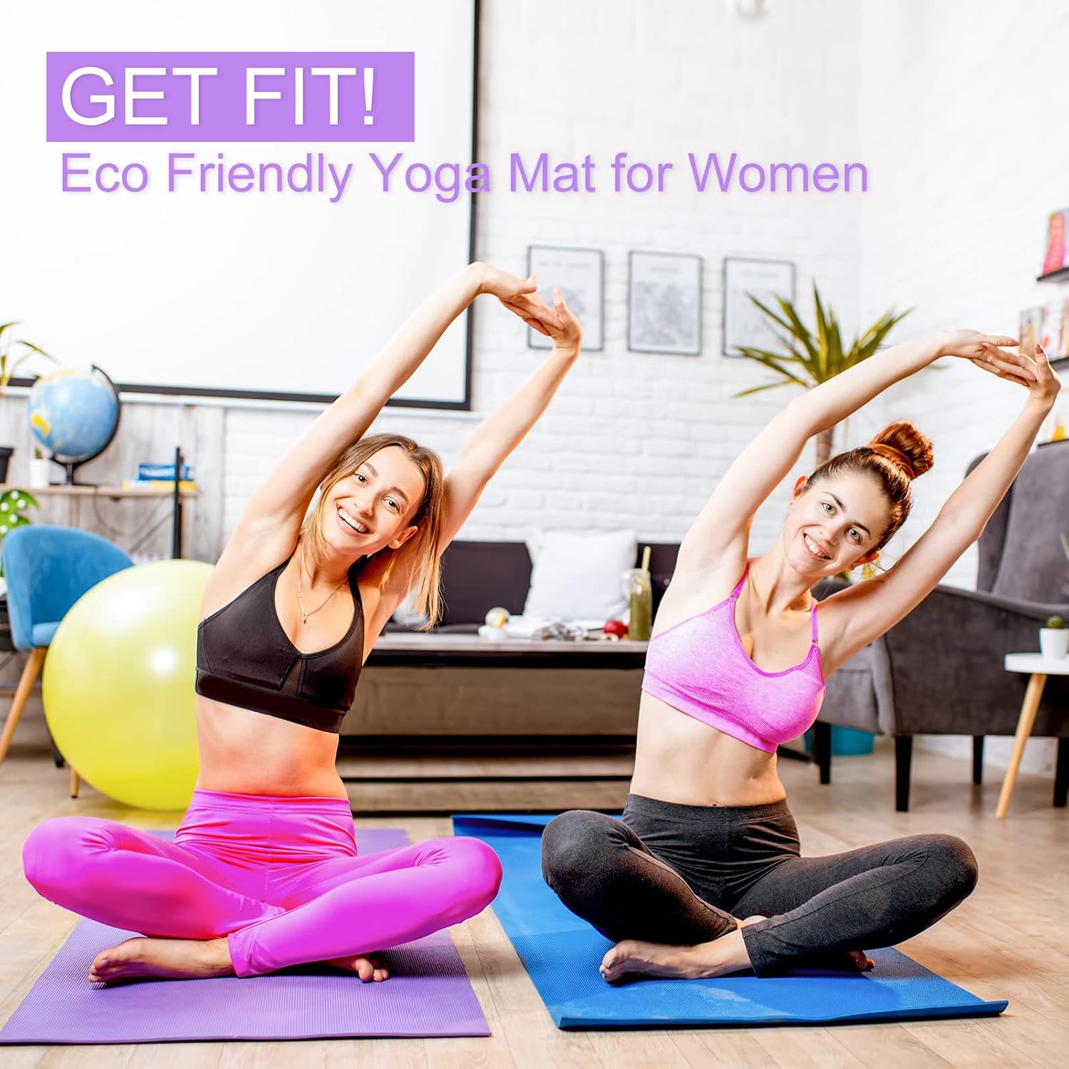 Tapetes de Yoga Delgados de 3  - Pilates Yoga Classes reseña y precio