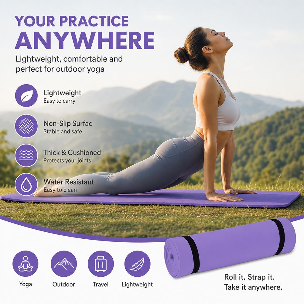 Esterilla de Yoga gruesa antid - Mat Pilates Yoga reseña y precio